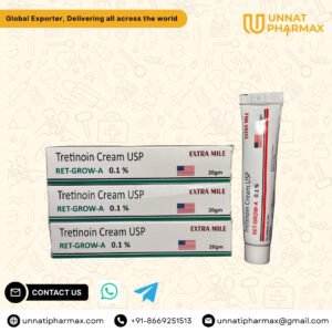 A-Ret 0.1% Tretinoin Gel for Acne & Skin Renewal – Export Quality BY UNNATI PHARMAX GLOBALLY