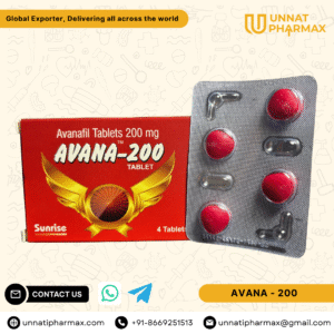Avana Tablets – Avanafil 50mg/100mg/200mg– Unnati Pharmax