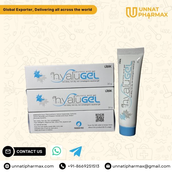 Hyalu Hyaluronic Acid Gel – Pharma-Grade Hydration Gel for Export by unnati pharmax global