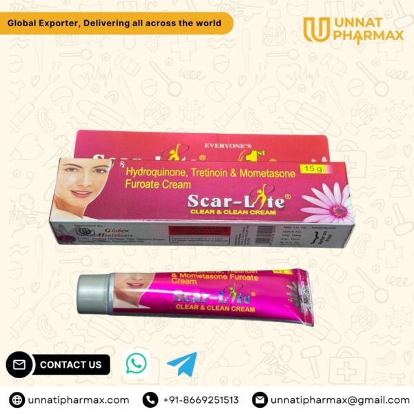 Scar Lite Clear & Clean Cream 15gm – Scar & Spot Removal Formula by Unnati Pharmax