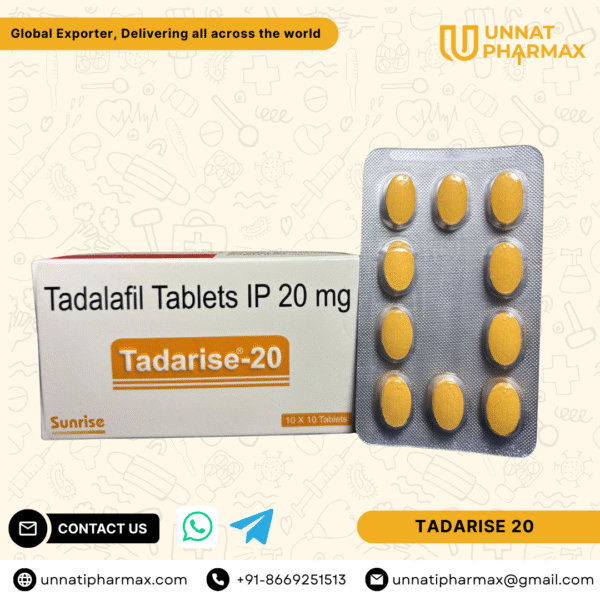 Tadarise 20mg Tablet – Tadalafil 20mg for Erectile Dysfunction Treatment