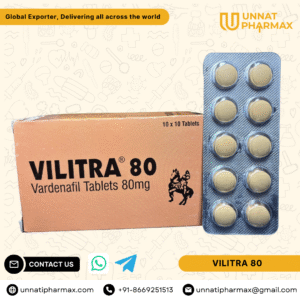 Vilitra 80 Mg Vardenafil Tablets for Erectile Dysfunction Treatment by unnati pharmax