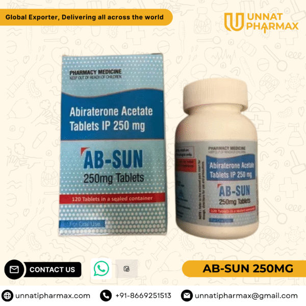 AB-SUN 250mg Abiraterone Acetate Tablets.
