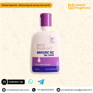 Benzac AC Gel Wash tube packaging displayed on a clean background.