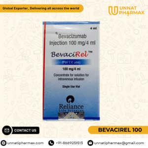 Bevacirel 100 Bevacizumab Injection for the treatment of various cancers.