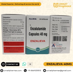 Enzalieva 40mg Enzalutamide Capsules for prostate cancer treatment.