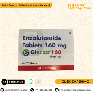 Glenza 160mg Enzalutamide Tablets for prostate cancer treatment.
