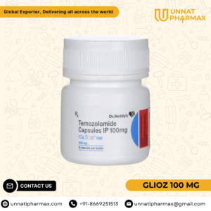 Glioz 100 Temozolomide Capsule for the treatment of brain cancer.