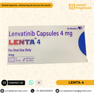 Lenta 4mg Lenvatinib Capsules for thyroid, kidney, liver, and endometrial cancers.