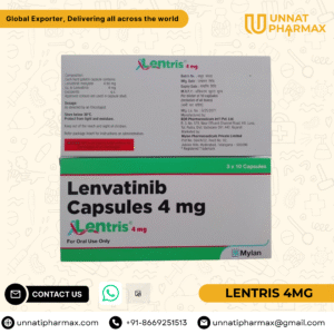 Lentris 4mg Lenvatinib Capsules for thyroid, kidney, liver, and endometrial cancers.
