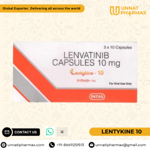 Lentykine 10mg Lenvatinib Capsules for thyroid, kidney, liver, and endometrial cancers.