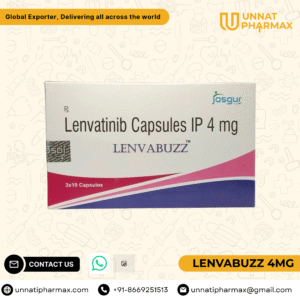 Lenvabuzz 4mg Lenvatinib Capsules for thyroid, kidney, and liver cancers.