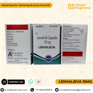 Lenvalieva 10mg Lenvatinib Capsules for thyroid, kidney, liver, and endometrial cancers.