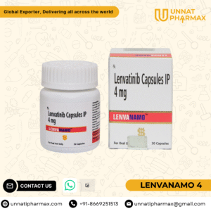 Lenvanamo 4mg Lenvatinib Capsules for thyroid, kidney, and liver cancers.