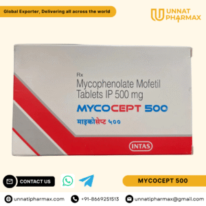 Mycocept 500 Tablet – Mycophenolate Mofetil 500mg – Immunosuppressant – Unnati Pharmax
