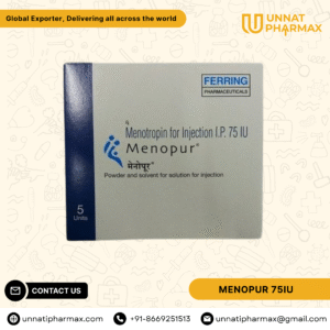 Menopur 75 IU Menotropin For Injection for female infertility, male hypogonadism, and male infertility.