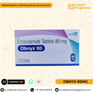 Obnyx 80mg Enzalutamide Capsules for prostate cancer treatment.