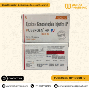 PUBERGEN HP 10000 IU Chorionic Gonadotrophin Injection used for treating female and male infertility.