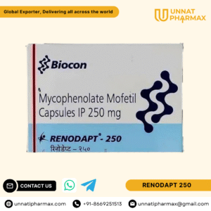 Renodapt 250 Capsule – Mycophenolate Mofetil 250mg – Immunosuppressant – Unnati Pharmax