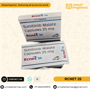 Rcnet 25mg Sunitinib capsules for kidney cancer, GIST, and pancreatic neuroendocrine tumors.