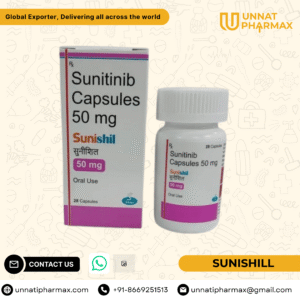 Sunishil 50mg Sunitinib capsules for kidney cancer, GIST, and pancreatic neuroendocrine tumors.