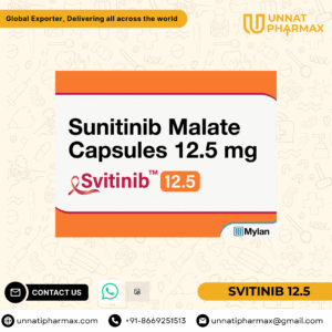 Svitinib 12.5mg Sunitinib capsules for kidney cancer, GIST, and pancreatic neuroendocrine tumors.