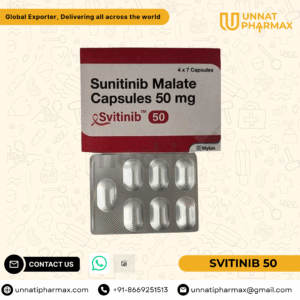 Svitinib 50mg Sunitinib capsules for kidney cancer, GIST, and pancreatic neuroendocrine tumors.