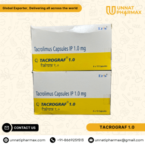 Tacrograf 1.0 mg Tacrolimus Capsules for the prevention of organ transplant rejection.