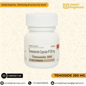 Temoside 250 Temozolomide Capsule for the treatment of brain cancer.