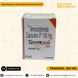 Temozol 100 Temozolomide Capsule for the treatment of brain cancer.