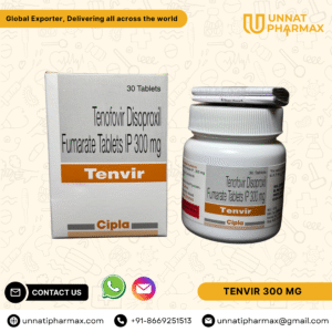 Tenvir 300 mg tablets containing Tenofovir Disoproxil Fumarate for the treatment of HIV and chronic hepatitis B.
