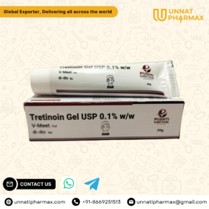 V-Meet Tretinoin Gel tube packaging displayed on a clean background.