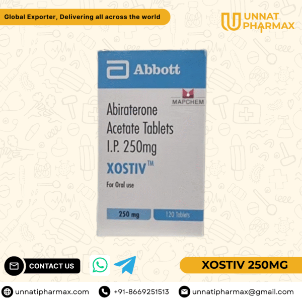 Xostiv 250mg Tablet – Abiraterone Acetate for Prostate Cancer | Unnati Pharmax