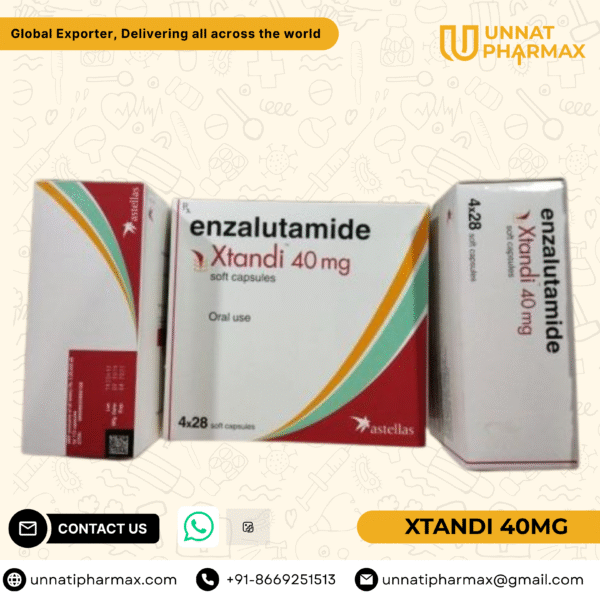 Xtandi 40mg Enzalutamide Capsules for prostate cancer.