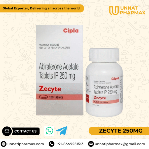 Zecyte 250mg Tablet – Abiraterone Acetate Prostate Cancer Treatment | Unnati Pharmax