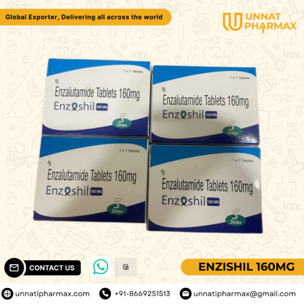 Enzishil 160mg Enzalutamide Tablets for prostate cancer treatment.