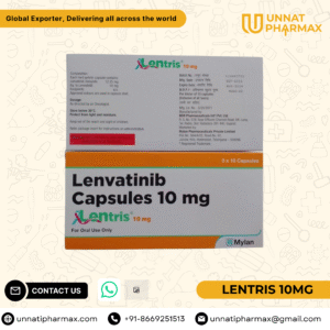 Lentris 10mg Lenvatinib Capsules for thyroid, kidney, liver, and endometrial cancers.